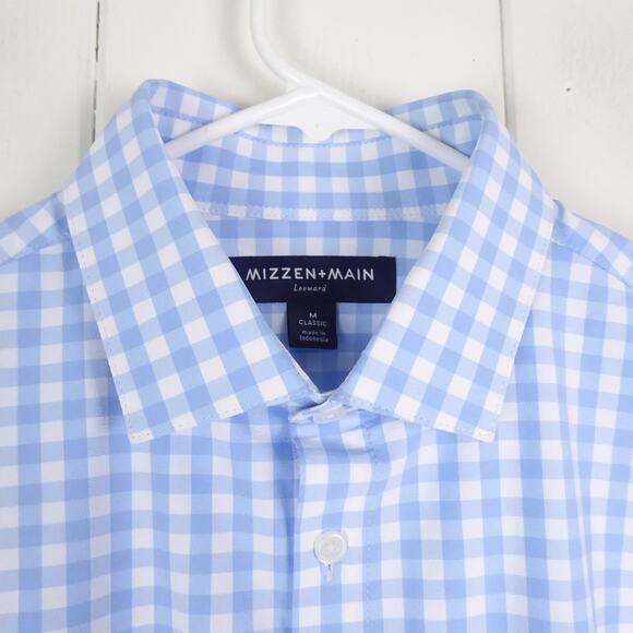 Mizzen and Main Shirt Mens SZ M Classic Fit Leeward Button Up Performance Dress - Picture 2 of 8